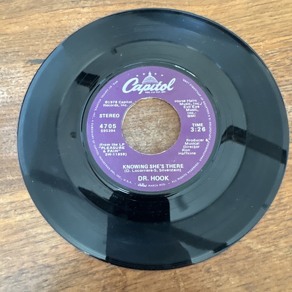DR. HOOK When You're In Love With A Beautiful Woman 45 7" ROCK Record Vinyl 1978